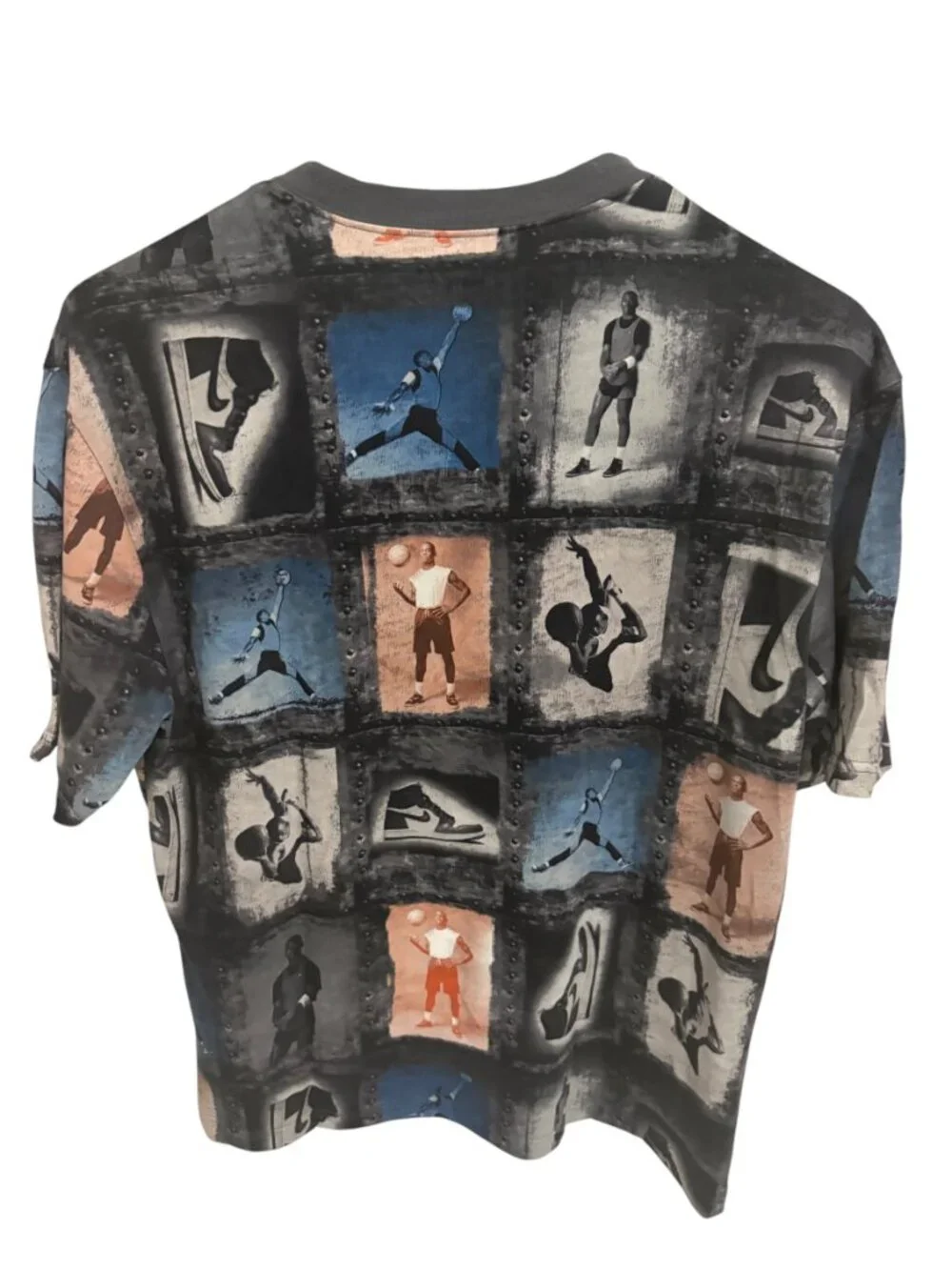 NEW Jordan Flight Club All Over Print T-Shirt Sail Large IF3114-133